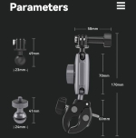 پایه نگهدارنده دوربین های ورزشی تلسین Telesin Universal Tube Clamp