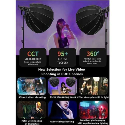 نور ویدیویی وای جی بی Yjbei CL500 RGB COB Video Light