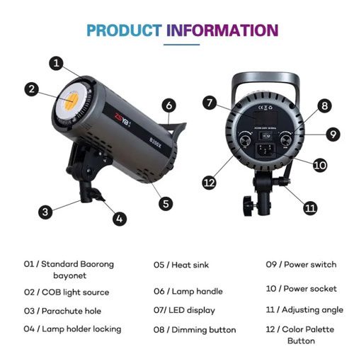 نور ویدیویی زد اس وای بی Zsyb B200X Bi-Color Video Light نور ویدیویی زد اس وای بی Zsyb B200X Bi-Color Video Light