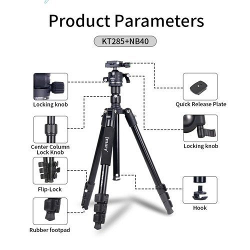 سه پایه بال هد جیماری Jmary KT285+NB40 Tripod