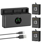 باتری و شارژر سه تایی گوپرو 13 کی اند اف K&F Concept Hero 13 Battery Charger