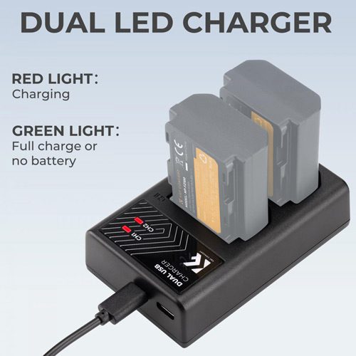 شارژر دوتایی سونی کی اند اف K&F NP-FZ100 Battery Charger