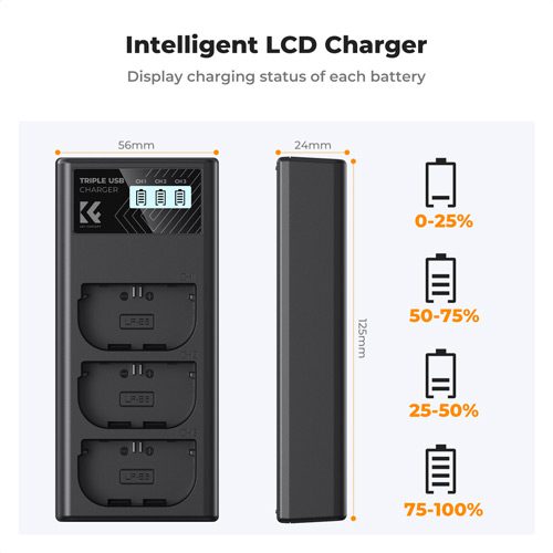 شارژر سه تایی سونی کی اند اف K&F NP-FZ100 Battery Charger Triple