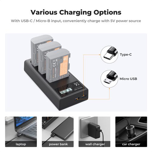 شارژر سه تایی سونی کی اند اف K&F NP-FZ100 Battery Charger Triple