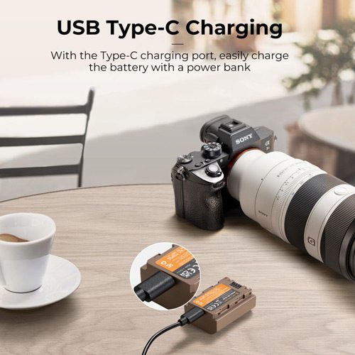باتری سونی کی اند اف K&F Sony FZ100 Battery 2280mAH USB-C