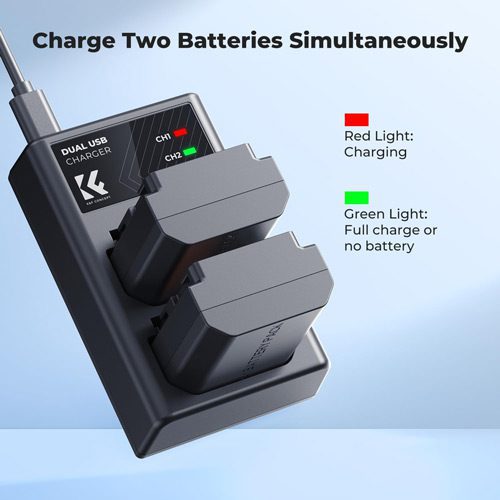 باتری و شارژر دوتایی سونی کی اند اف K&F Sony NP-FZ100 2280mAH Battery and Dual Slot Charger