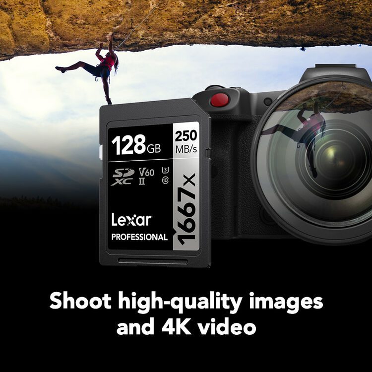 Lexar 128GB Professional 250MB/s 1667x UHS-II SDXC