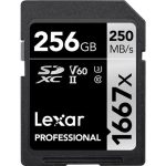 کارت حافظه لکسار Lexar 256GB Professional 250MB/s 1667x UHS-II SDXC