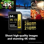 کارت حافظه لکسار Lexar 64GB Professional 280MB/s 1800x UHS-II SDXC