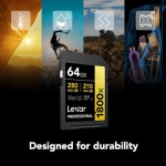 کارت حافظه لکسار Lexar 64GB Professional 280MB/s 1800x UHS-II SDXC