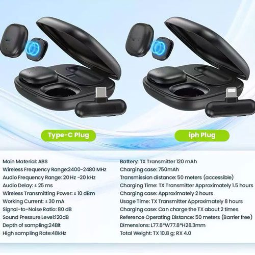 میکروفون بی سیم یقه ای اراروکس Araroxn Ai Mic Wireless Microphone