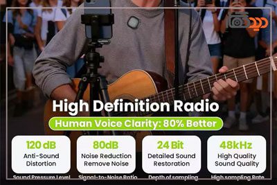 میکروفون بی سیم یقه ای اراروکس Araroxn Ai Mic Wireless Microphone