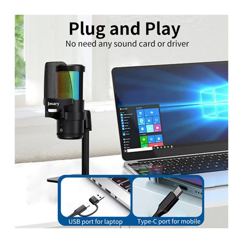 میکروفون رومیزی جیماری Jmary MC-PW13 USB-C/USB-A Microphone