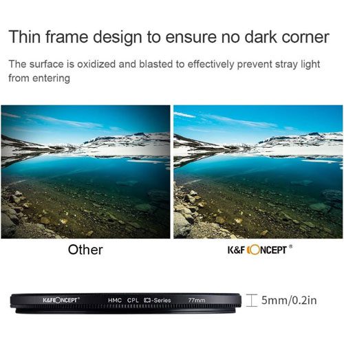 فیلتر لنز پولاریزه کی اند اف K&F C-Series HMC CPL 43mm