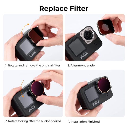کیت فیلتر ان دی گوپرو کی اند اف K&F SKU.1954 ND/PL Filter Kit for GoPro