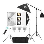 کیت سه شاخه سافت باکس لامپی Softbox 50×70 Bi-Color + پایه و لامپ