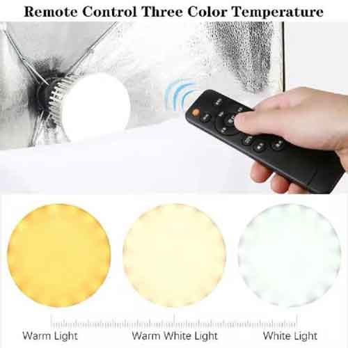 کیت سه شاخه سافت باکس لامپی Softbox 50×70 Bi-Color + پایه و لامپ