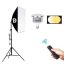 کیت سه شاخه سافت باکس لامپی Softbox 50×70 Bi-Color + پایه و لامپ