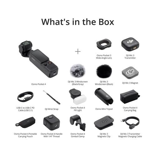 دوربین فیلمبرداری دی جی آی DJI Osmo Pocket 4 Creator Combo