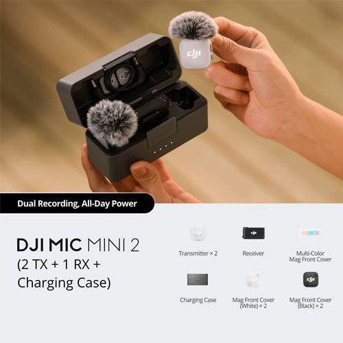 میکروفون بی سیم یقه ای دی جی آی دو کاربر DJI Mic Mini 2 2-Person
