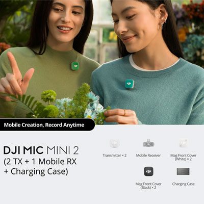 میکروفون بی سیم یقه موبایل ای دی جی آی دو کاربر DJI Mic Mini 2 USB-C 2-Person
