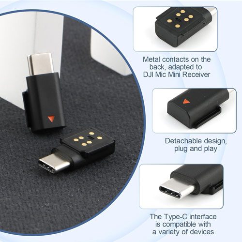 آداپتور موبایل میکروفون دی جی آی DJI Mic Mini Mobile Phone Adapter Type C