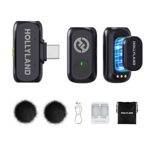 میکروفون یقه ای بی سیم هالی لند Hollyland Lark A1 Mini Duo 2Person USB-C