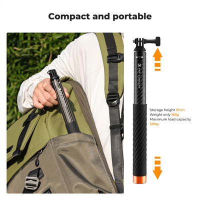 مونوپاد دوربین ورزشی کی اند اف K&F Invisible Carbon Monopod MS-22
