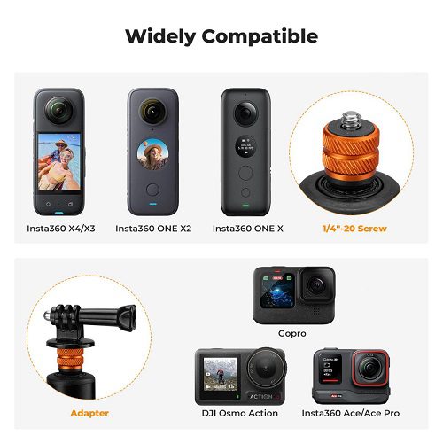 مونوپاد و سه پایه دوربین ورزشی کی اند اف K&F Invisible Selfie Stick MS-21