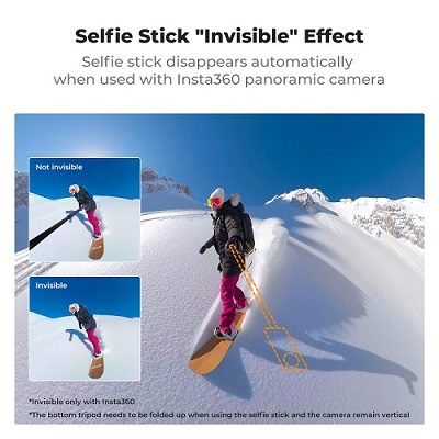 مونوپاد و سه پایه دوربین ورزشی کی اند اف K&F Invisible Selfie Stick MS-21