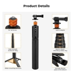 مونوپاد و سه پایه دوربین ورزشی کی اند اف K&F Invisible Selfie Stick MS-21