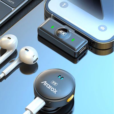 میکروفون بی سیم یقه ای آراروکس Ararox Q8 Lightning Dual Microphone 