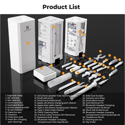 کیت تمیز کننده فول کی اند اف K&F Concept 32 in 1 Cleaner Kit