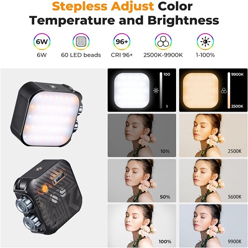 نور جیبی کی اند اف K&F Concept 34.036 RGB Video Light