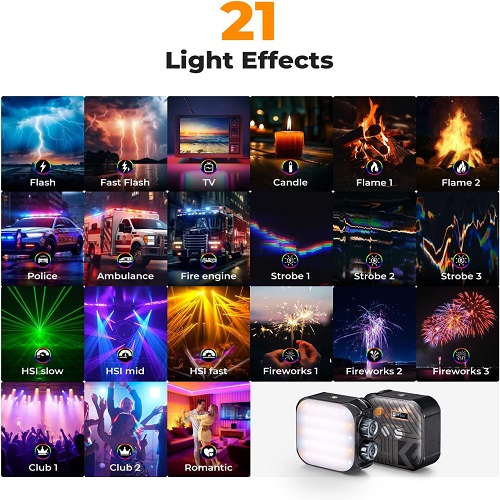 نور جیبی کی اند اف K&F Concept 34.036 RGB Video Light