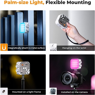 نور جیبی کی اند اف K&F Concept 34.036V1 RGB Video Light