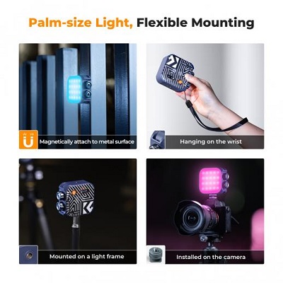 نور جیبی کی اند اف K&F Concept 34.036V2 RGB Video Light
