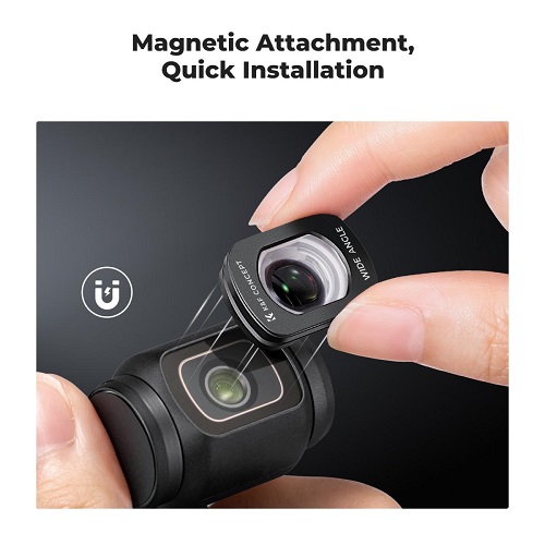 فیلتر مغناطیسی واید اسمو پاکت کی اند اف K&F Concept DJI Osmo Pocket 3/4 Wide Angle Filter