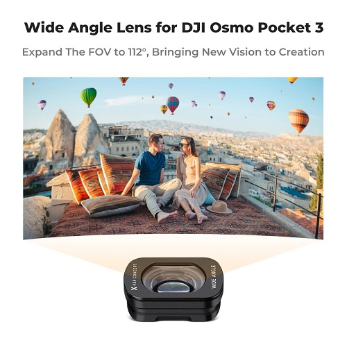 فیلتر مغناطیسی واید اسمو پاکت کی اند اف K&F Concept DJI Osmo Pocket 3/4 Wide Angle Filter