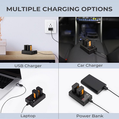 شارژر دوتایی سونی کی اند اف K&F Concept FW-50 Dual Slot Charger Battery