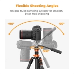 سه پایه فیلمبرداری کی اند اف K&F Concept K234A7+FH-03 Video Tripod
