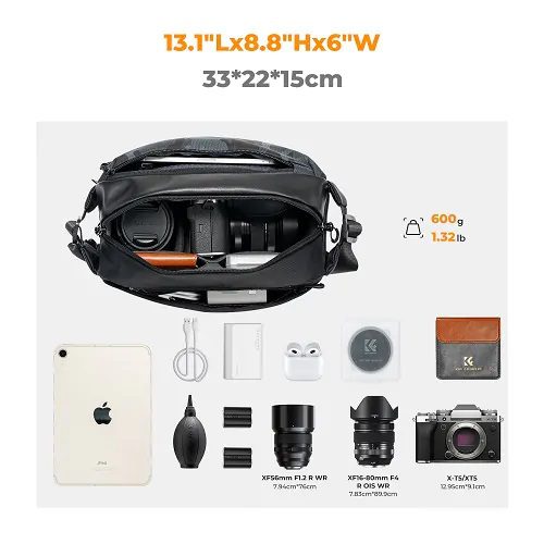 کیف دوربین عکاسی کی اند اف K&F Concept KF13.157V4 Shoulder Bag