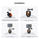 گیره دوربین اکشن کم مناسب موتور کی اند اف K&F Concept Motorcycle Mount Clamp