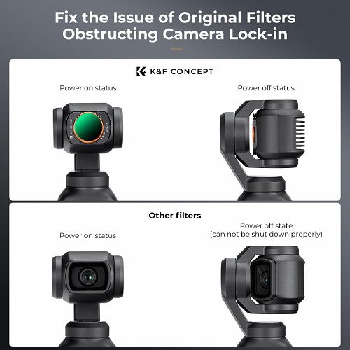 فیلتر ان دی اسمو پاکت کی اند اف K&F Concept ND2-32 DJI Osmo Pocket 3/4