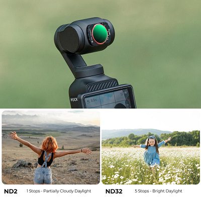 فیلتر ان دی اسمو پاکت کی اند اف K&F Concept ND2-32 DJI Osmo Pocket 3/4