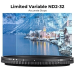 فیلتر ان دی متغیر کی اند اف K&F Concept Nano X ND2-32 77mm