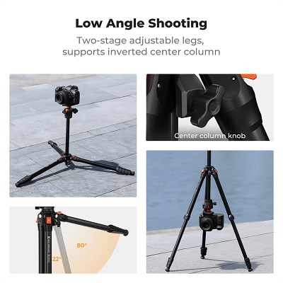 سه پایه عکاسی کی اند اف K&F Concept O235A1+BH-40 Ball Head Tripod