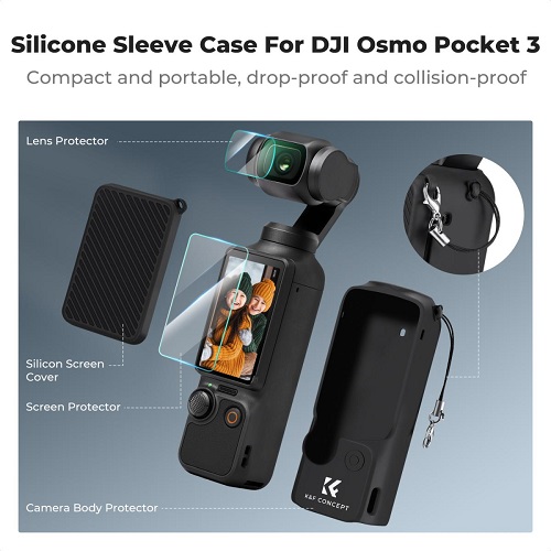 محافظ سیلیکونی اسمو پاکت 3 کی اند اف K&F Concept Pocket 3 Silicone Protective Case