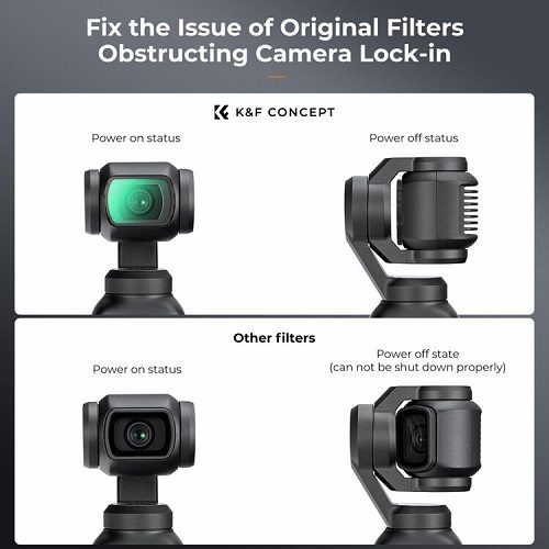 فیلتر دیفیوزر اسمو پاکت 3 کی اند اف K&F Nano-X 1/4 Black Diffusion Filter DJI Osmo Pocket 3
