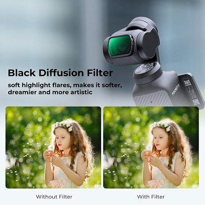 فیلتر دیفیوزر اسمو پاکت 3 کی اند اف K&F Nano-X 1/4 Black Diffusion Filter DJI Osmo Pocket 3